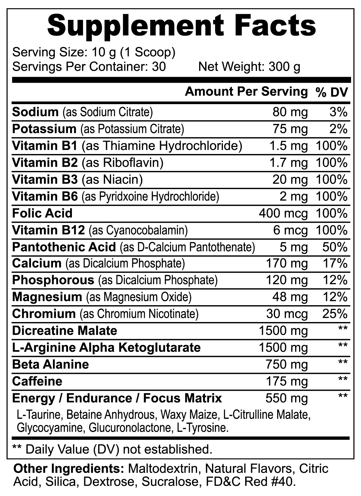 Alpha Omega Pre-Workout Powder (Fruit Punch)