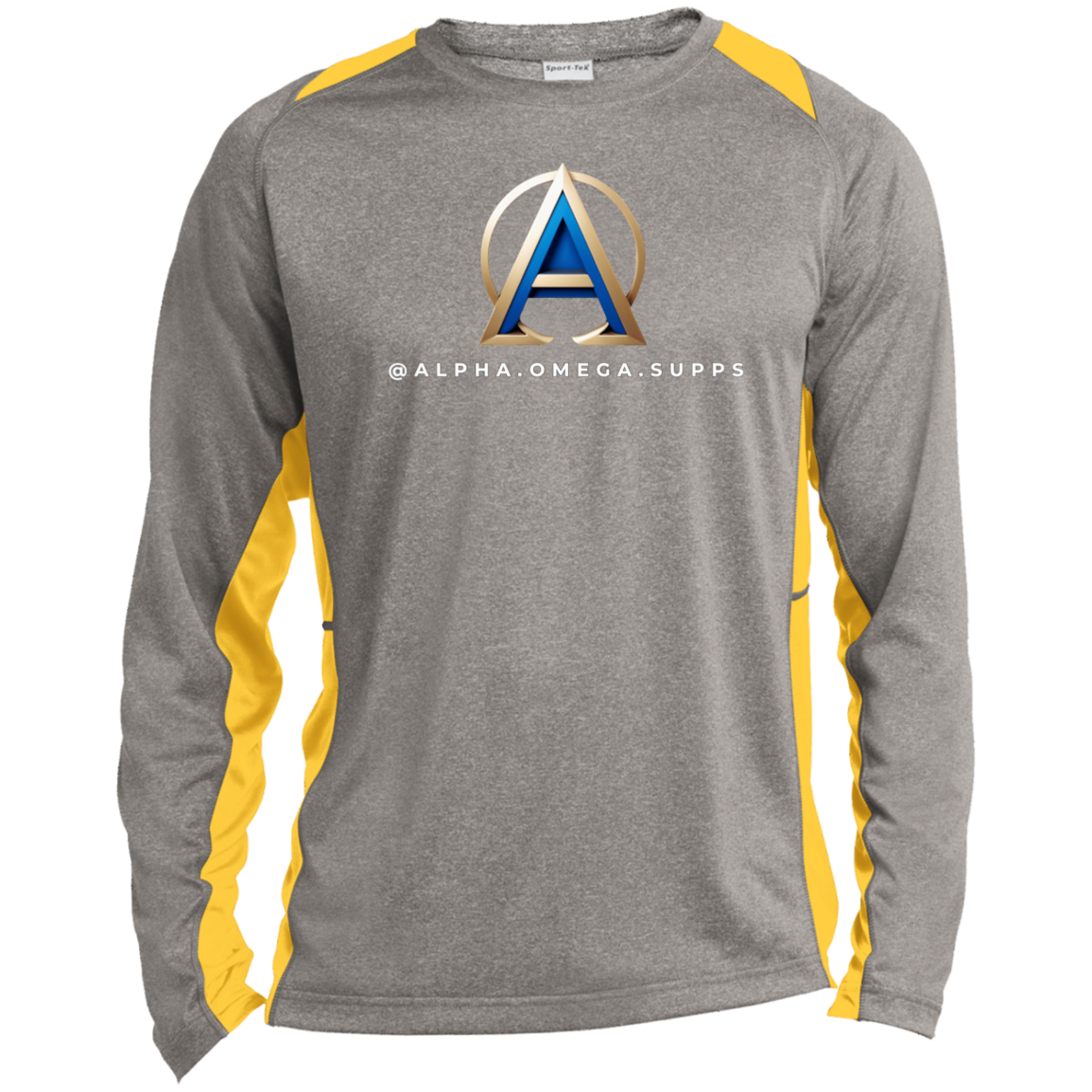 Long Sleeve Heather Colorblock Performance Tee