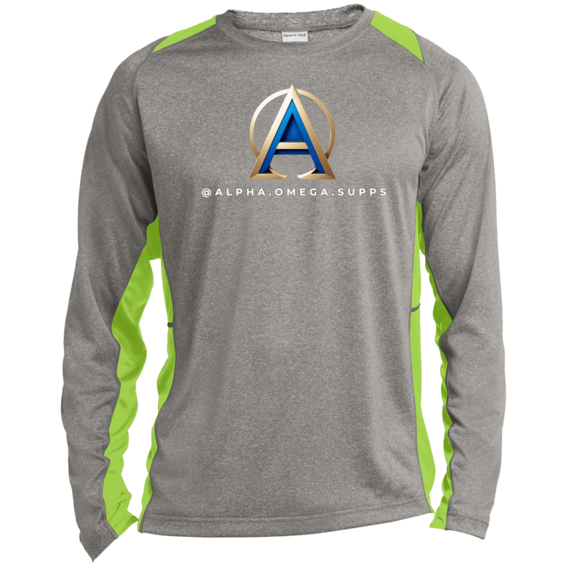 Long Sleeve Heather Colorblock Performance Tee