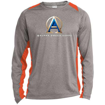 Long Sleeve Heather Colorblock Performance Tee